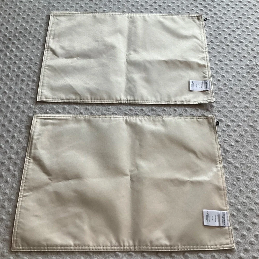 Waterford Fine Linens Placemats Set of 2 Gold Champagne Damask Jacquard Luxury‎